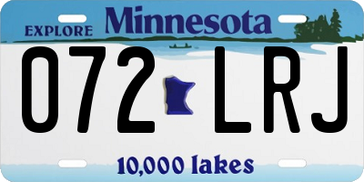MN license plate 072LRJ