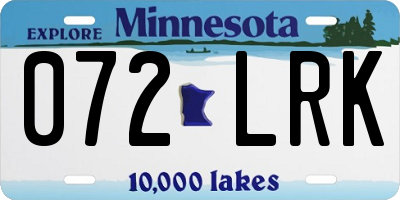 MN license plate 072LRK