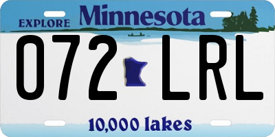 MN license plate 072LRL