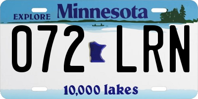 MN license plate 072LRN