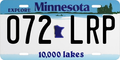 MN license plate 072LRP