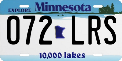 MN license plate 072LRS
