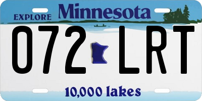 MN license plate 072LRT