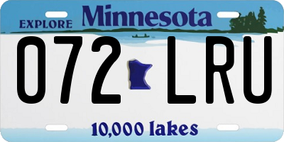 MN license plate 072LRU