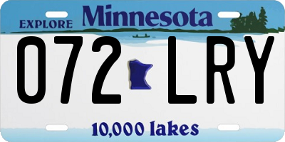 MN license plate 072LRY