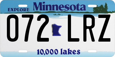 MN license plate 072LRZ