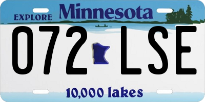 MN license plate 072LSE