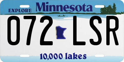 MN license plate 072LSR