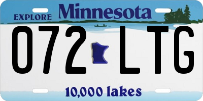 MN license plate 072LTG