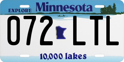 MN license plate 072LTL