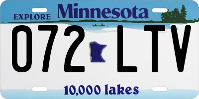 MN license plate 072LTV