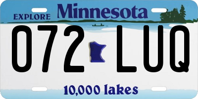 MN license plate 072LUQ