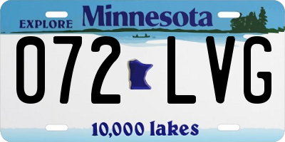MN license plate 072LVG