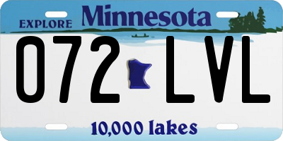 MN license plate 072LVL