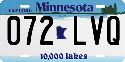 MN license plate 072LVQ