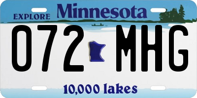 MN license plate 072MHG