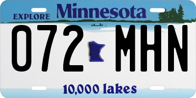 MN license plate 072MHN
