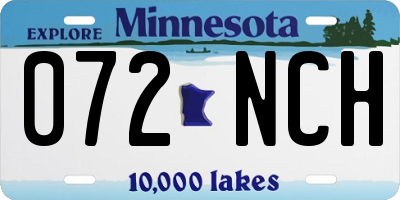 MN license plate 072NCH