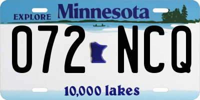 MN license plate 072NCQ