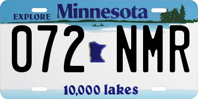 MN license plate 072NMR