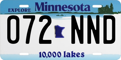 MN license plate 072NND
