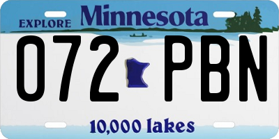 MN license plate 072PBN