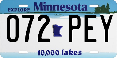 MN license plate 072PEY