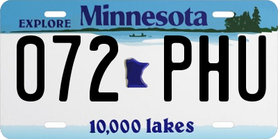 MN license plate 072PHU