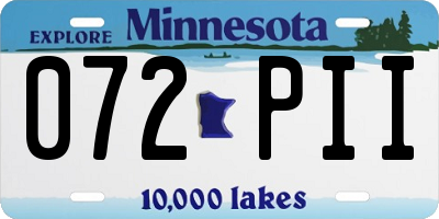 MN license plate 072PII