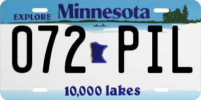 MN license plate 072PIL