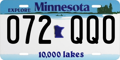 MN license plate 072QQO