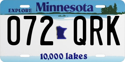 MN license plate 072QRK