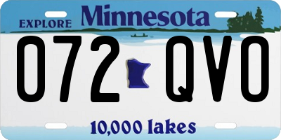 MN license plate 072QVO