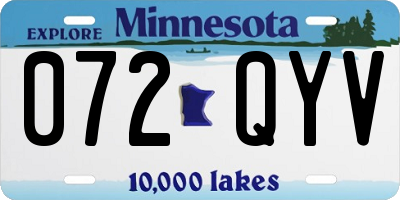 MN license plate 072QYV