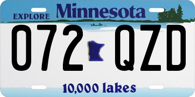 MN license plate 072QZD