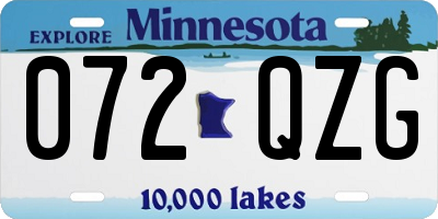 MN license plate 072QZG