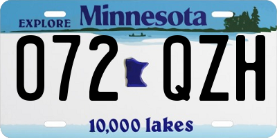 MN license plate 072QZH