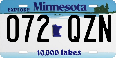 MN license plate 072QZN