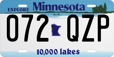 MN license plate 072QZP