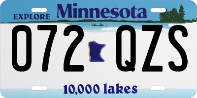 MN license plate 072QZS