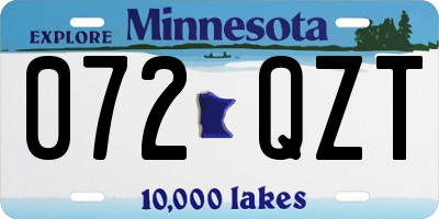MN license plate 072QZT