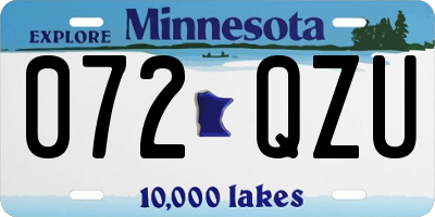 MN license plate 072QZU