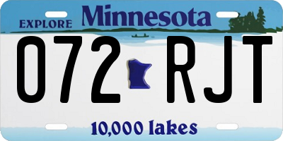 MN license plate 072RJT