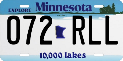 MN license plate 072RLL