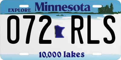 MN license plate 072RLS