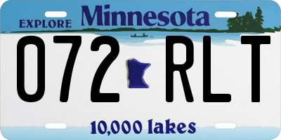 MN license plate 072RLT