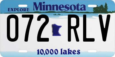 MN license plate 072RLV