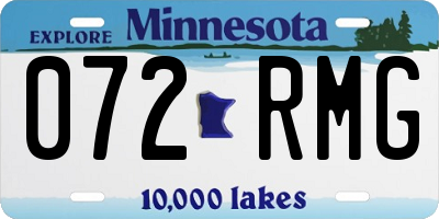 MN license plate 072RMG