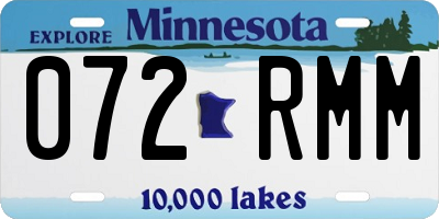 MN license plate 072RMM