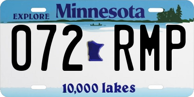 MN license plate 072RMP